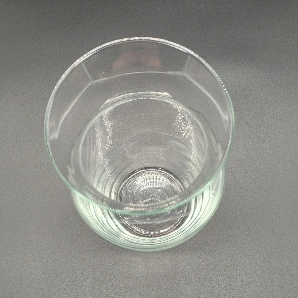 Clear Glass Flower Vase Waisted Flared Top​​​